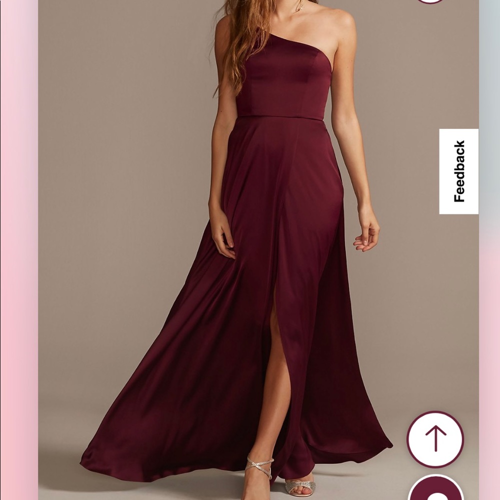 Crepe Back Satin One Shoulder Bridesmaid Dress